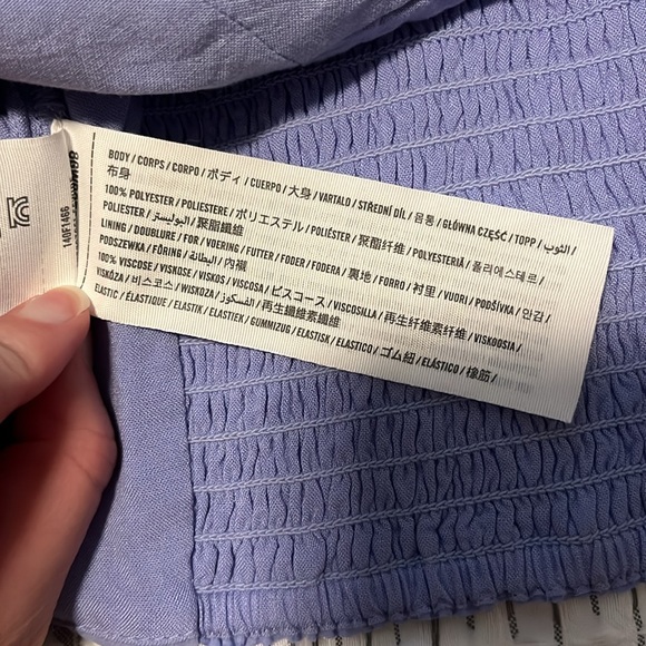 Abercrombie & Fitch Periwinkle Cropped Balloon Sleeve Top - Picture 4 of 6